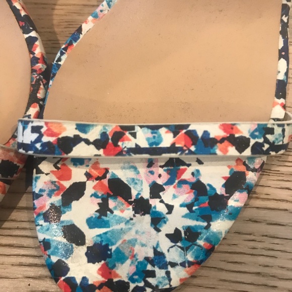 NEW! Bright colored paint splattered strappy heels - Picture 5 of 8